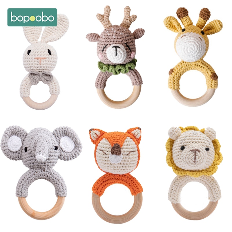 Bopoobo-1pc-Baby-Teether-Safe-Wooden-Toys-Mobile-Pram-Crib-Ring-DIY-Crochet-Rattle-Soother-Bracelet