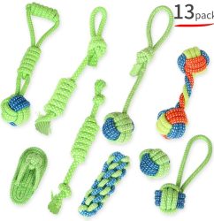 13PCS-Pet-Toys-for-Small-Dogs-Rubber-Resistance-To-Bite-Dog-Toy-Teeth-Cleaning-Chew-Training