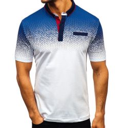 Aoliwen-brand-men-2019-The-New-men-printing-polo-Gradient-high-quality-95-cotton-summer-casual