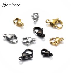 Semitree-25Pcs-Stainless-Steel-Gold-Black-Lobster-Clasps-Jewelry-Findings-DIY-Necklace-Bracelet-Making-Accessories-9